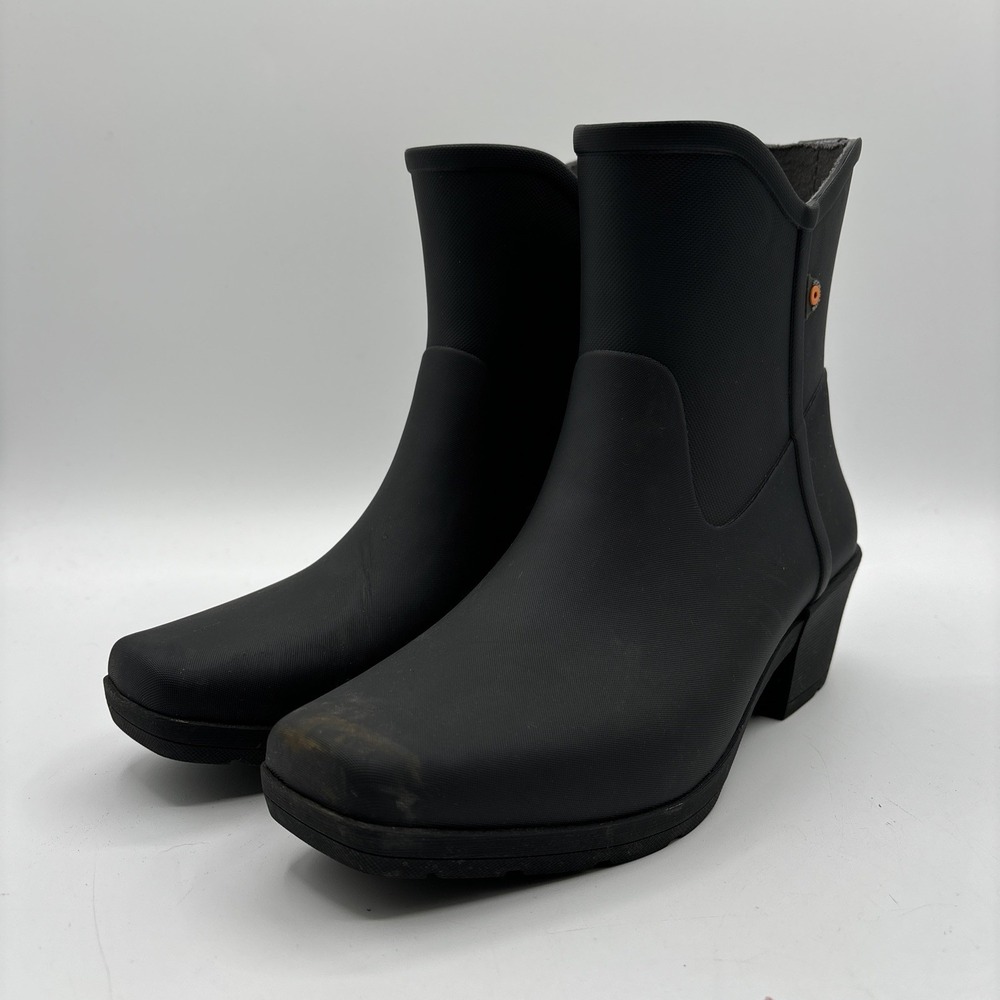 BOGS Jolene Ankle Boots WATERPROOF Women's Size 6 Black Short Heeled